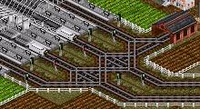 Picture:  4x5 station with junctions in front merging into a double line